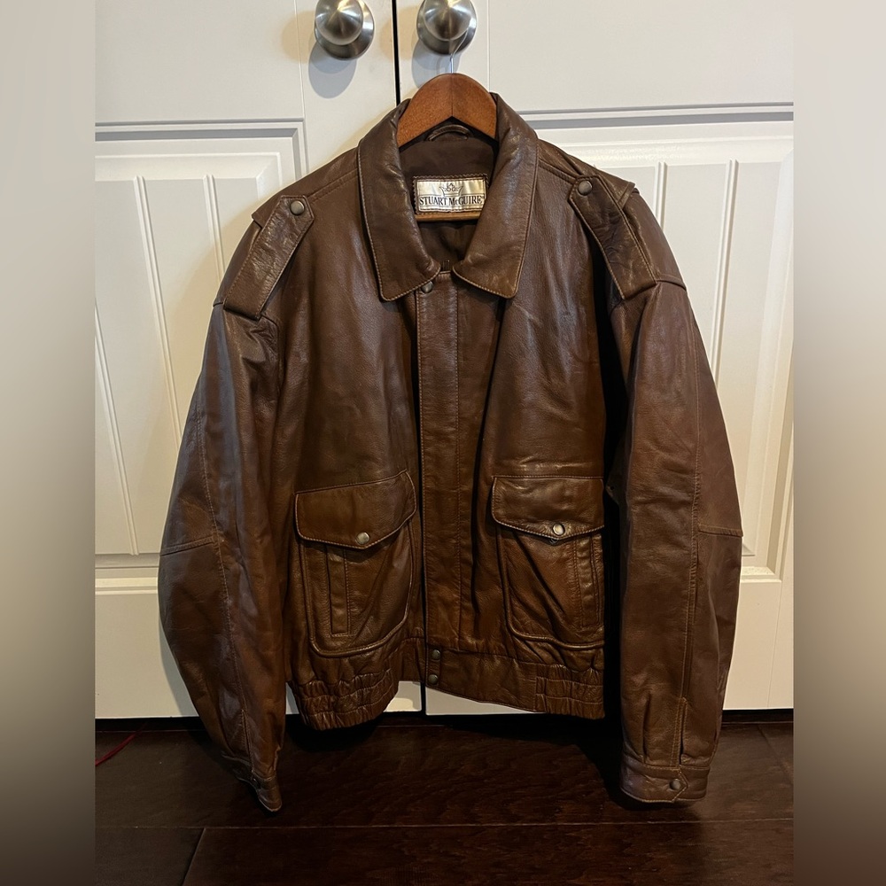 stuart mcguire vintage leather jacket